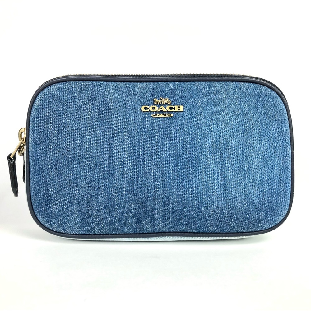 Coach Sadie Denim Wristlet/Crossbody